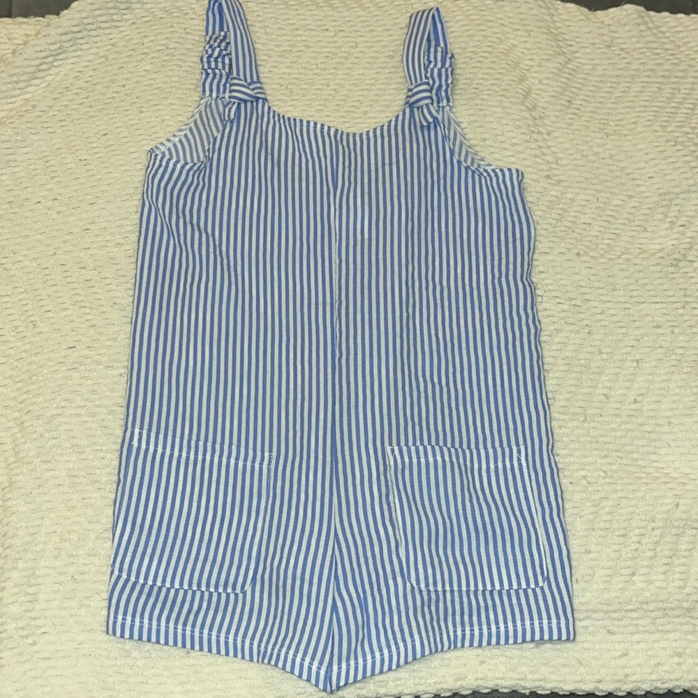 Blue stripped romper